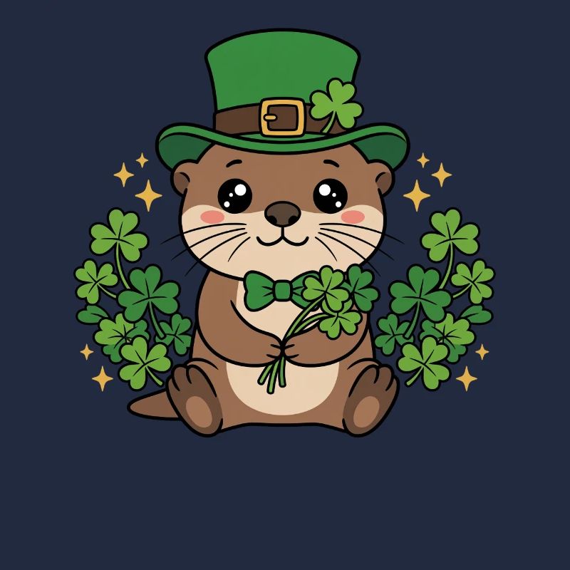  St Patricks Day Otter Animal Leprechaun Hat