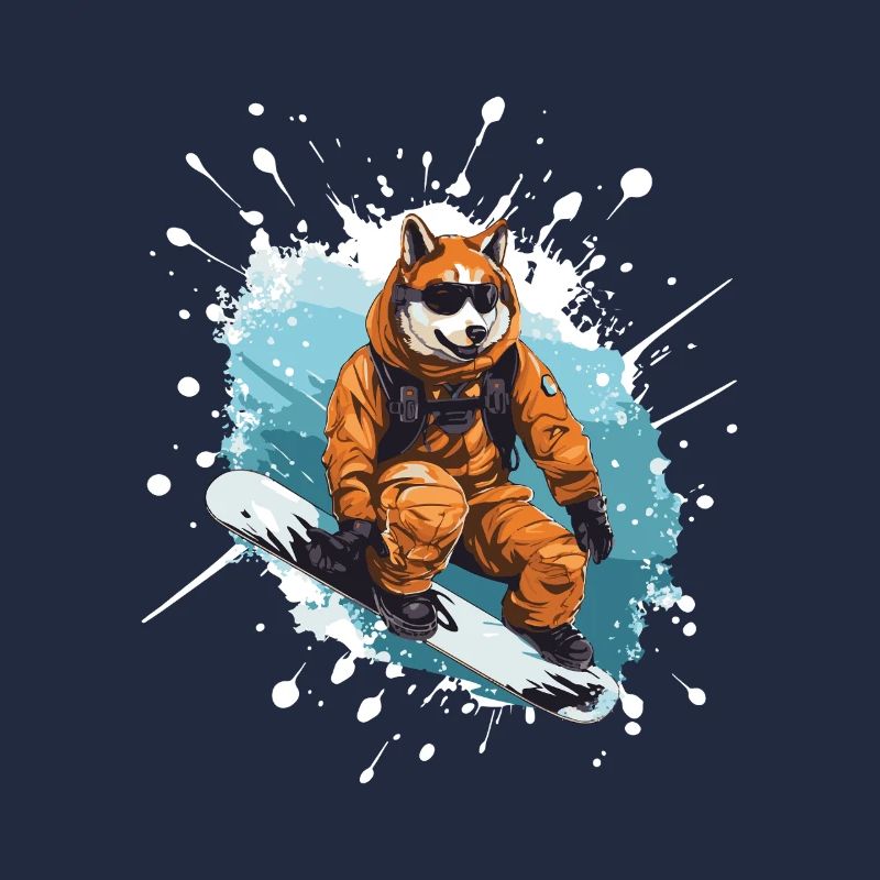 Akita Chien Snowboard