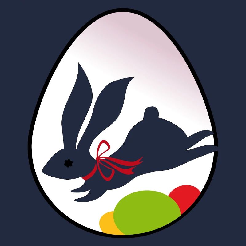 Easter Bunny Silhouette in Egg