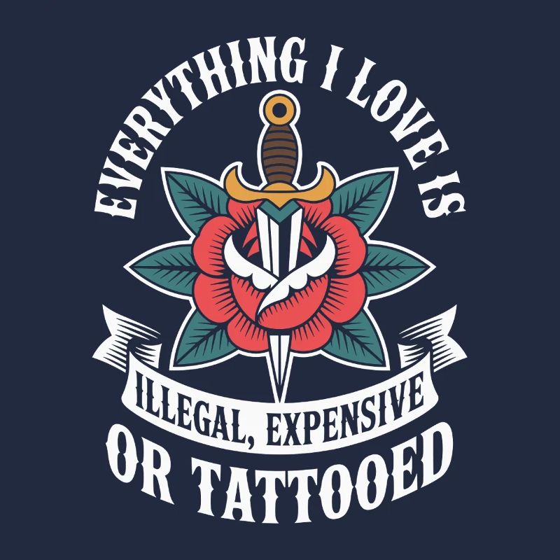 Tout ce que j’aime, c’est tatoué de Tätowiert tatoué