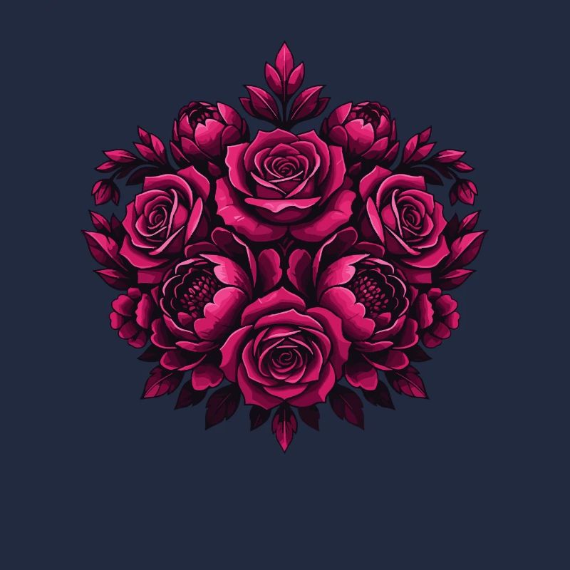Pinkes Blütenmandala