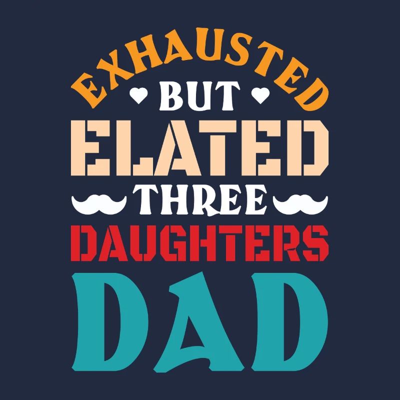 Papa Vater von drei Mädchen Töchtern