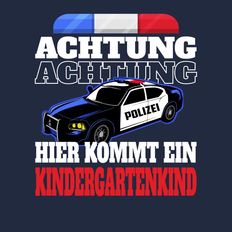 Achtung Polizeiauto Kindergartenkind