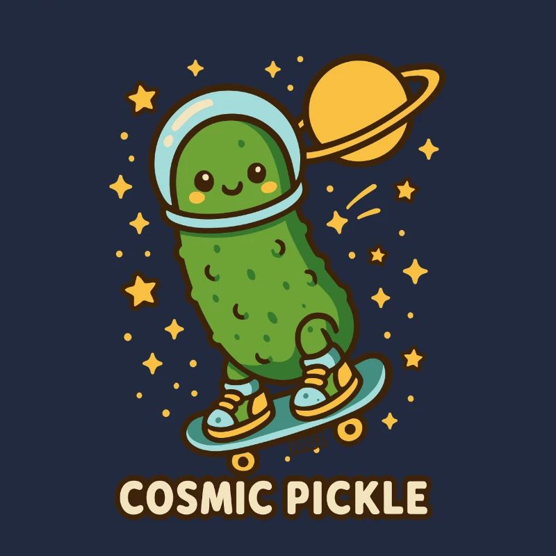 Cosmic Cucumber sur Skateboard