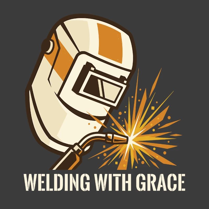 WELDING WITH GRACE Welding Helmet Motif