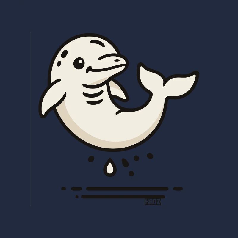 Niedlicher Delfin im Comic Stil