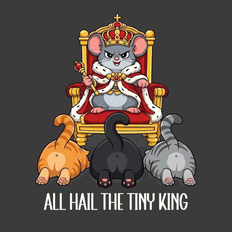 Dessin animé Tiny Mouse King Cats