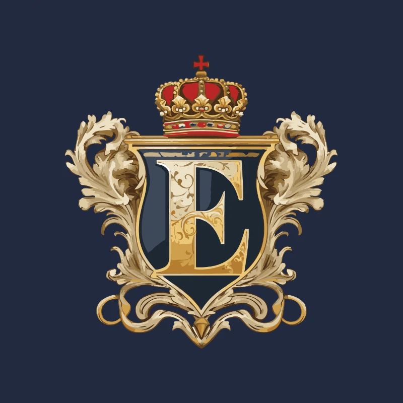E Buchstabe Name Krone