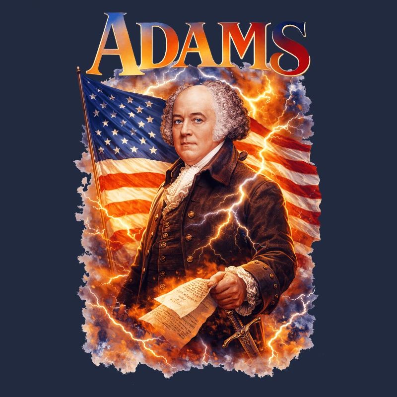Founding father in a thunderstorm