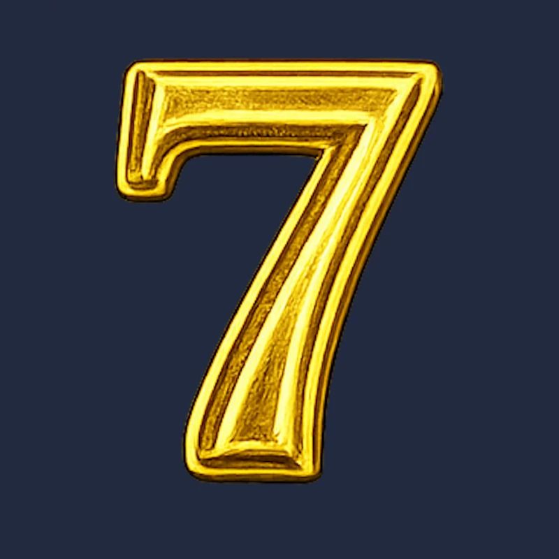 Goldene Sieben Glanzdesign