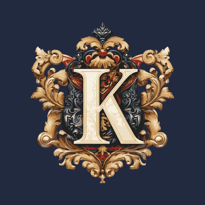 K Buchstabe Name Krone