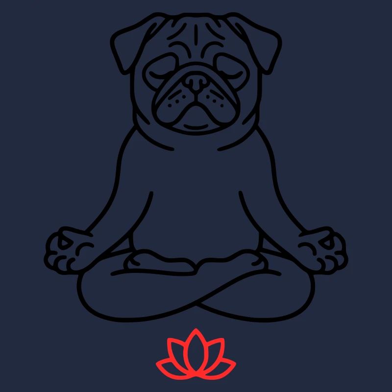 Mops Hund Zen Ausmalbild