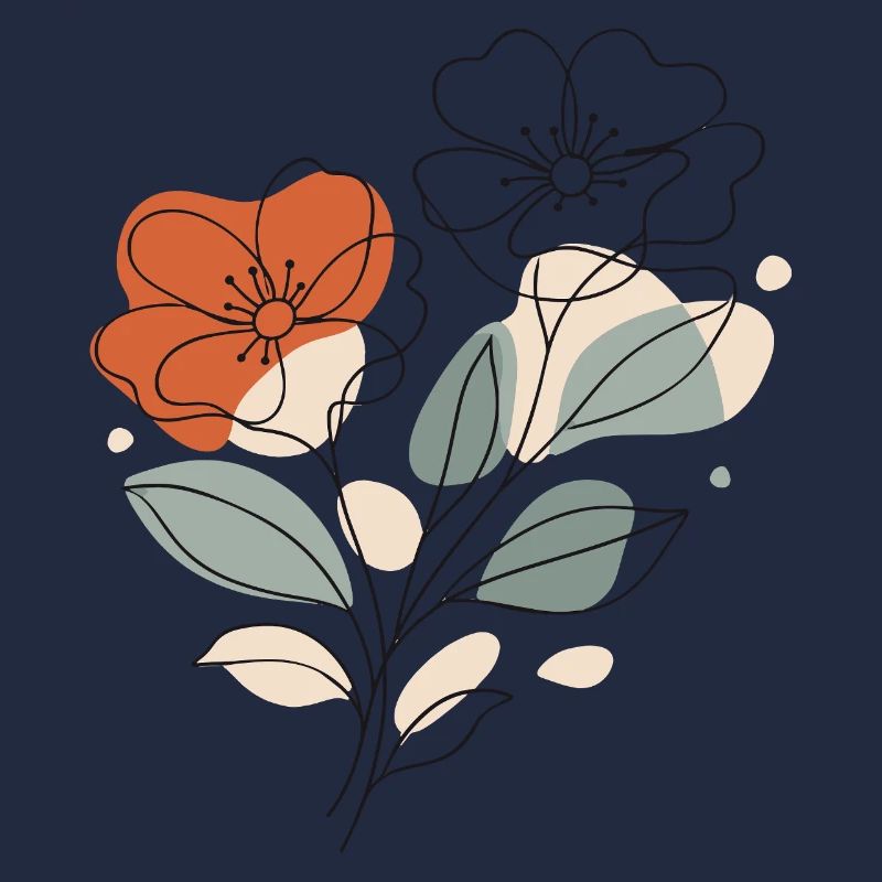 Abstract Floral Pattern Illustration