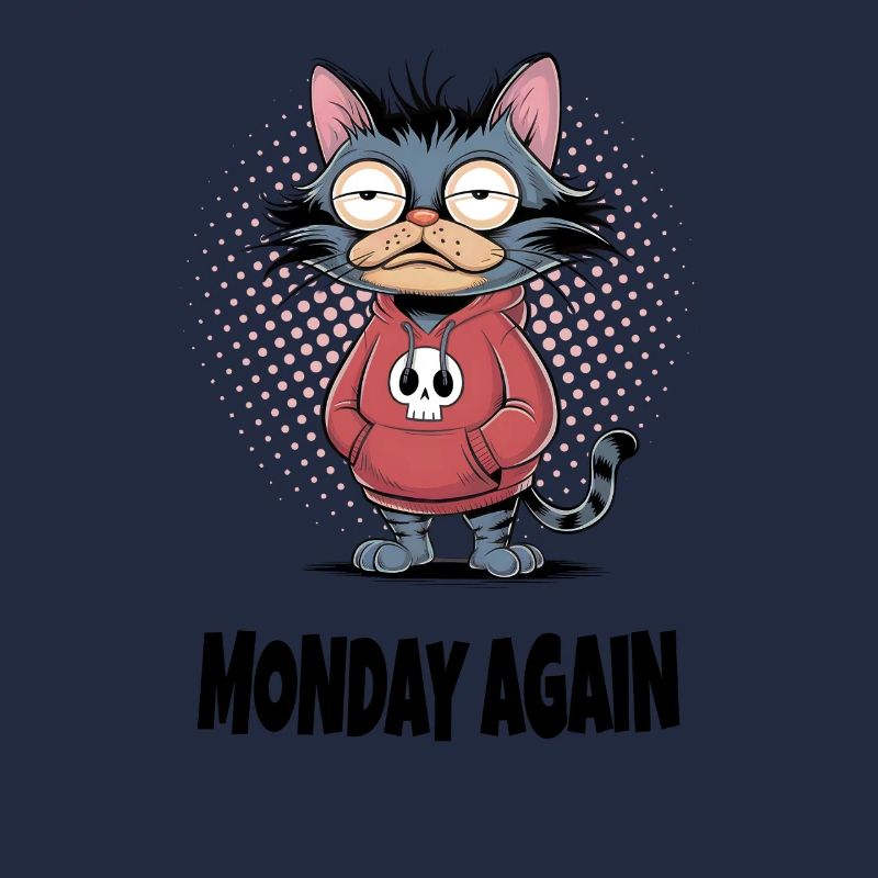 Monday Again Cat – Humour drôle de chat