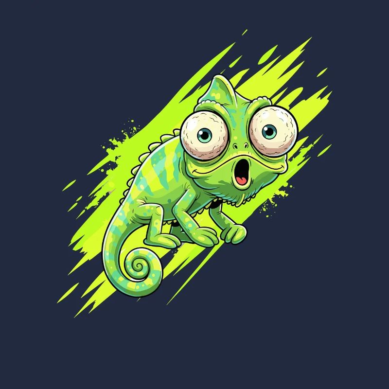 Neon Chamäleon Spritzer