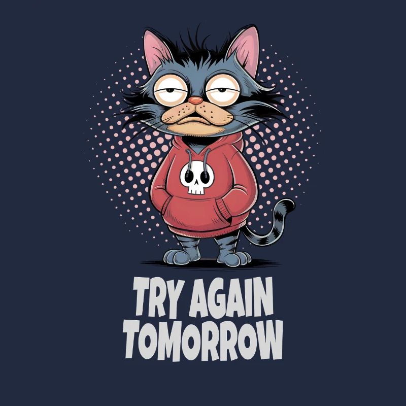 Try Again Tomorrow Katze – Lustiger Katzen Spruch
