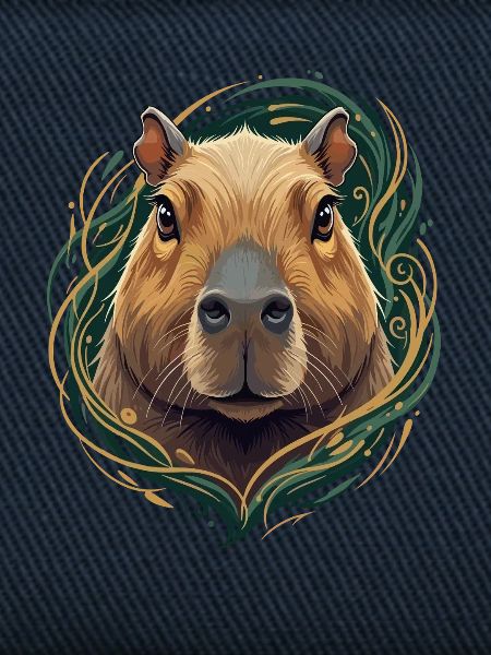 Capybara im Ornamentrahmen
