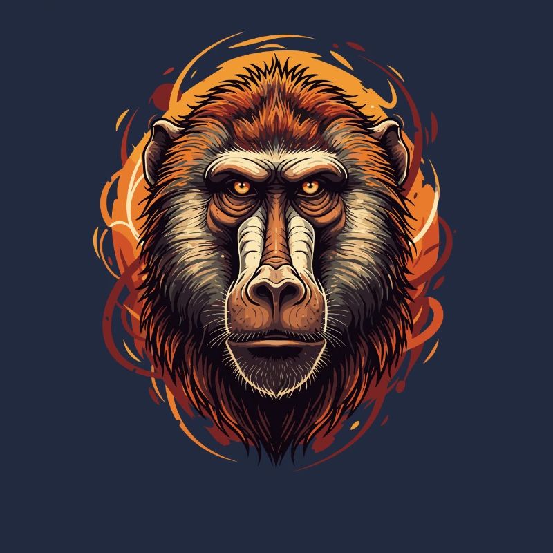 Pavian Affe Portrait