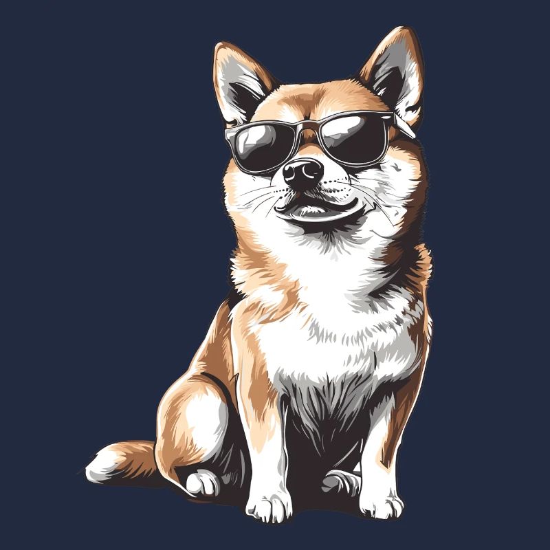 Shiba mit Sonnenbrille