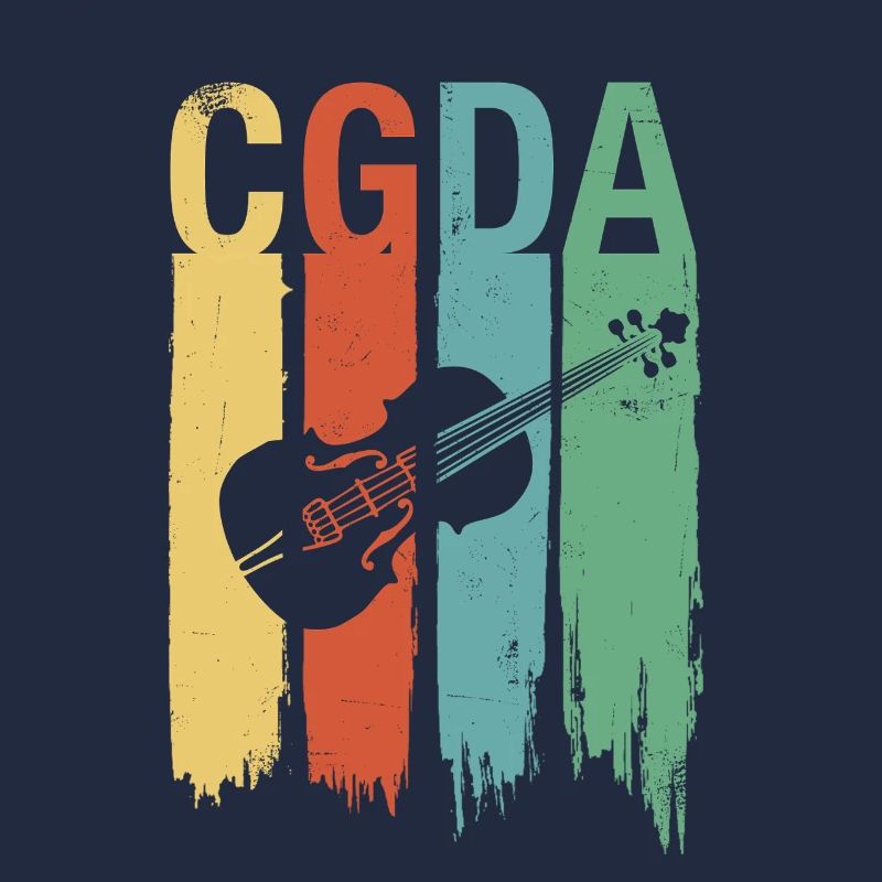 CGDA viola tuning string musician retro