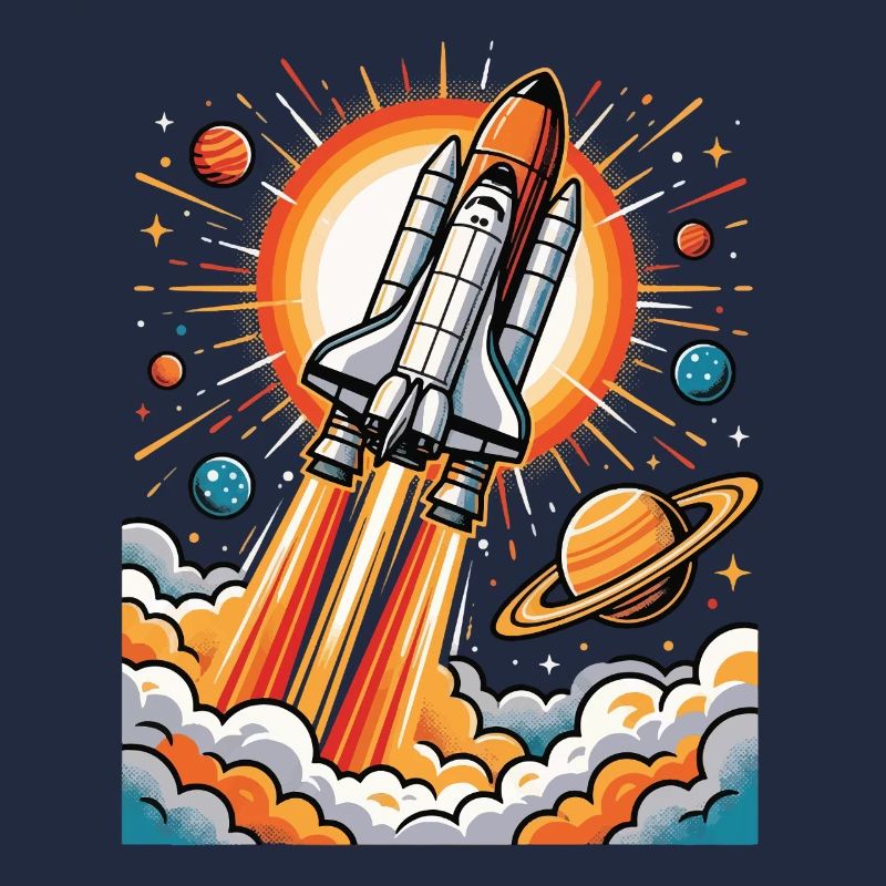 Explosion de fusée dans l’espace