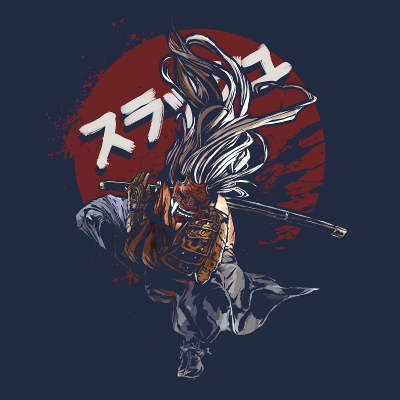 Samurai Wirbel mit Katana