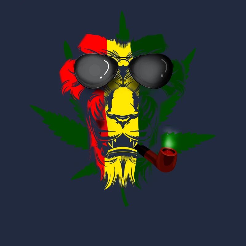 Rasta Lion Smoke Graphic
