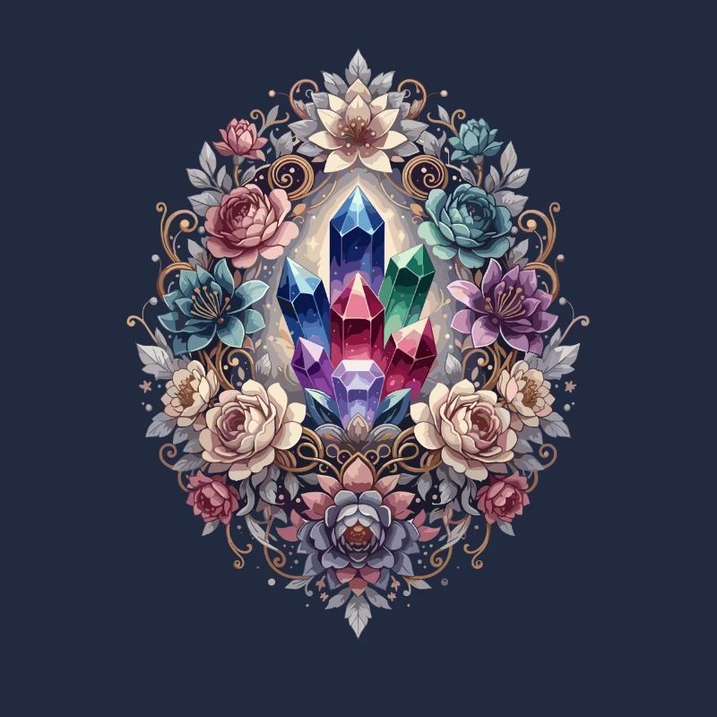 Kristallblumen Prisma Ring