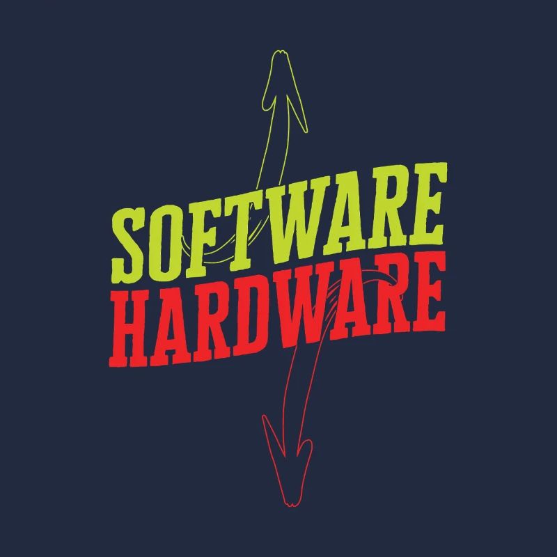 Lustiger IT Spruch Software Hardware Wortspiel