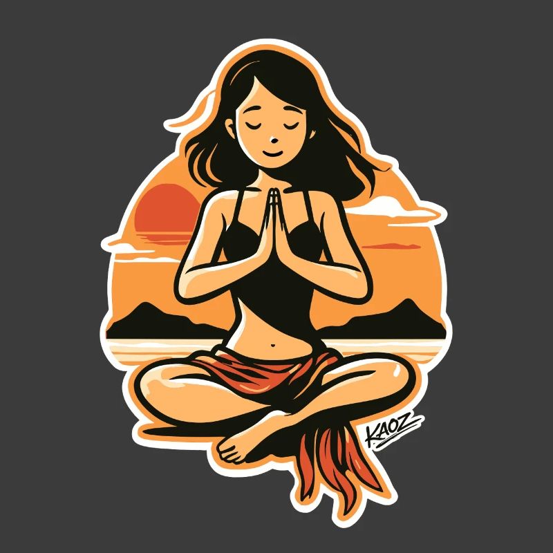 Sunset Meditation Silhouette