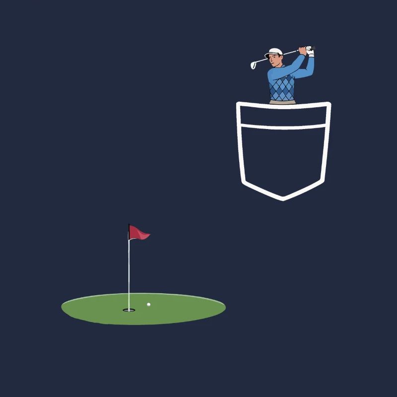 Golfer im Taschen-Pocket