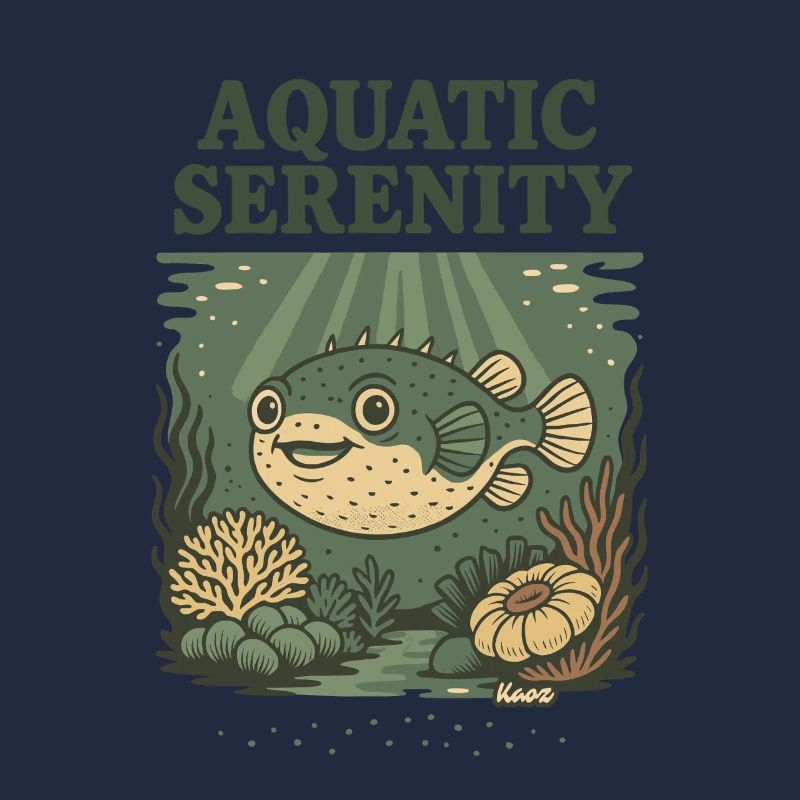 Aquatic Serenity Puffer Fish