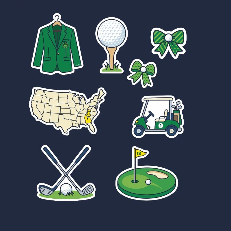 Ensemble d’autocollants Golf Universe