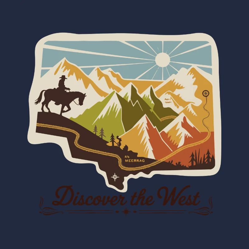 Entdecken Sie den West Mountain Sticker