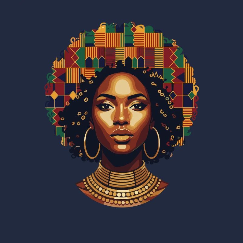 Kunstvolles Afro-Porträt