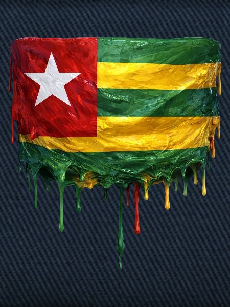 Togo Flag Drop Art