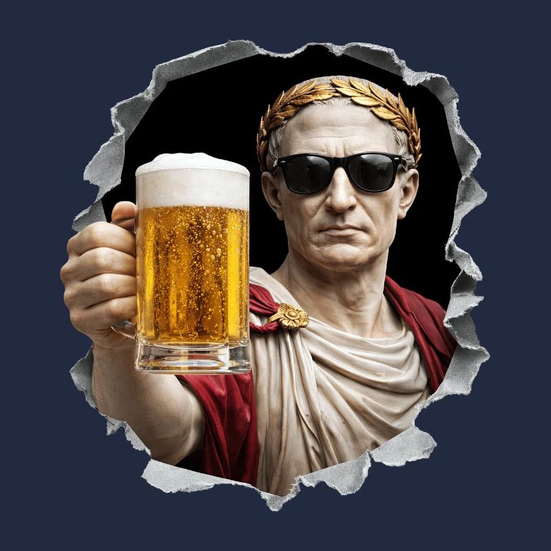 Caesar avec bière et lunettes de soleil