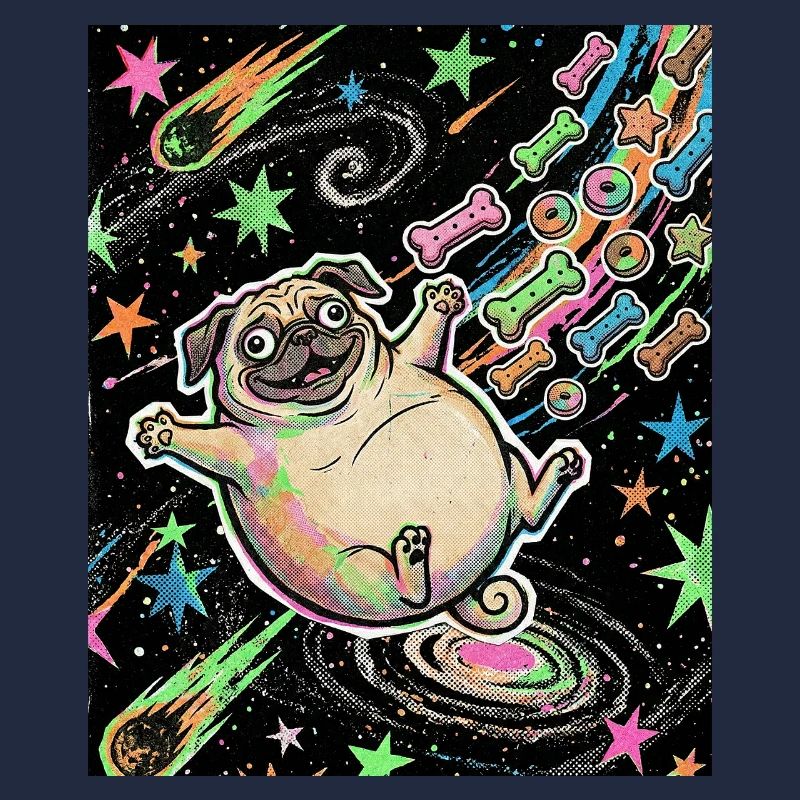 Dicker Weltraum Mops