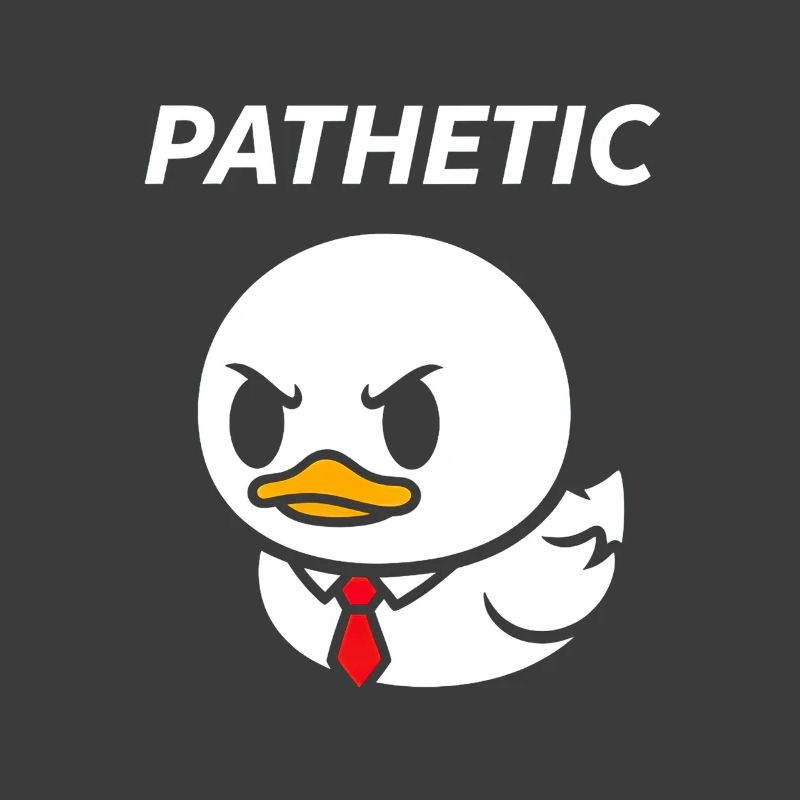 Pathetic duck with tie