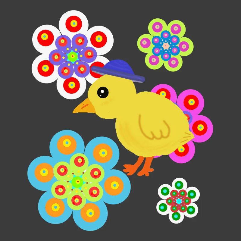 Retro Spring Summer Retro Chick Chicken