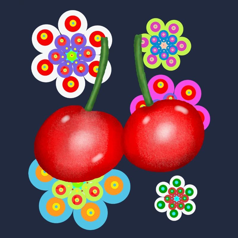 Retro Spring Summer Retro Cherries