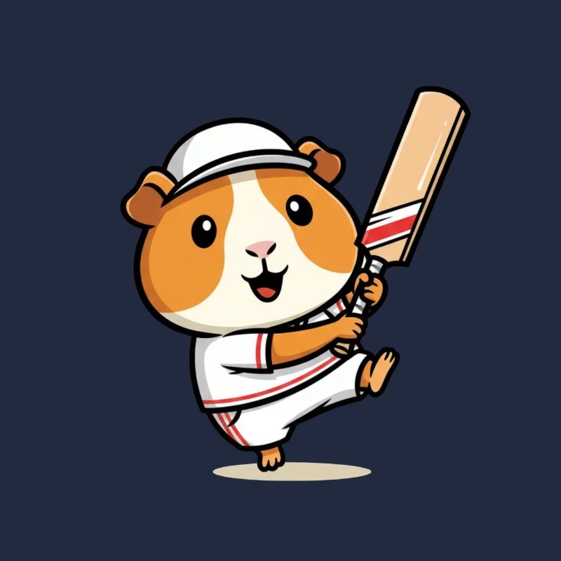 Joueur d’Inde de cricket mignon