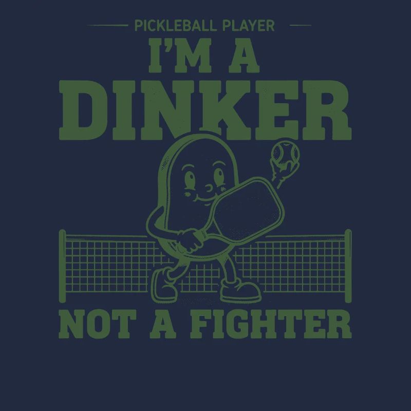 Pickleball Player Funny Dinker Not A Fighter Love