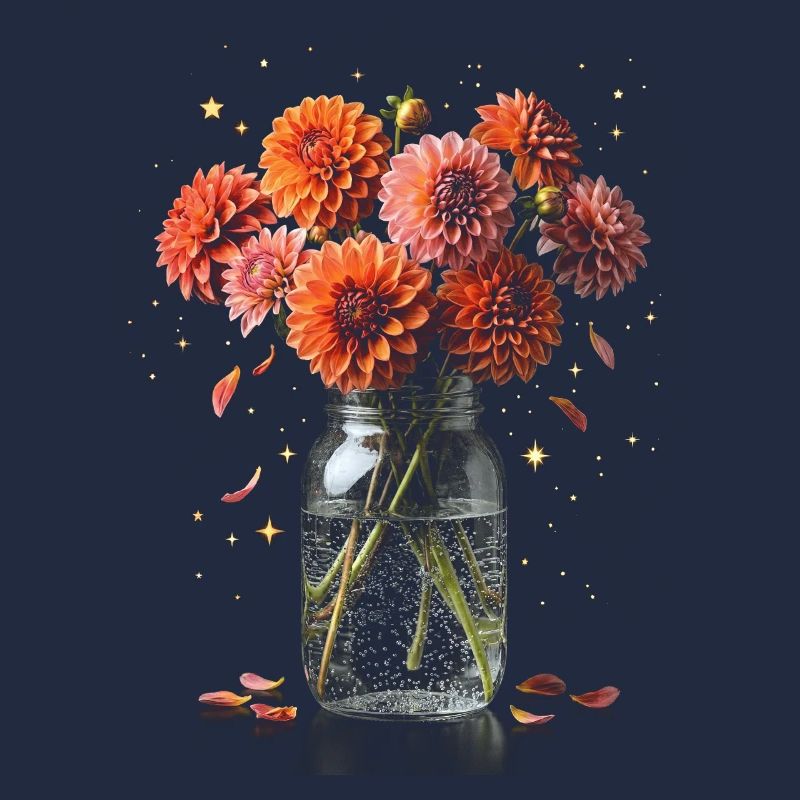Dahlia in a jar