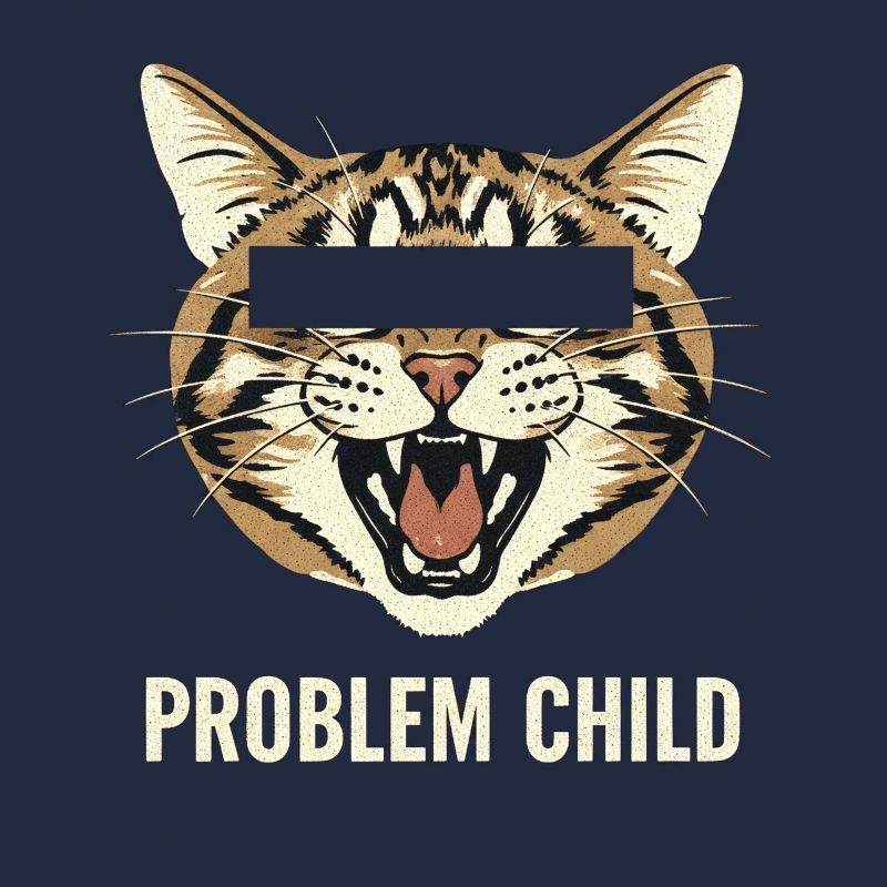 Problem Child Cat Motif