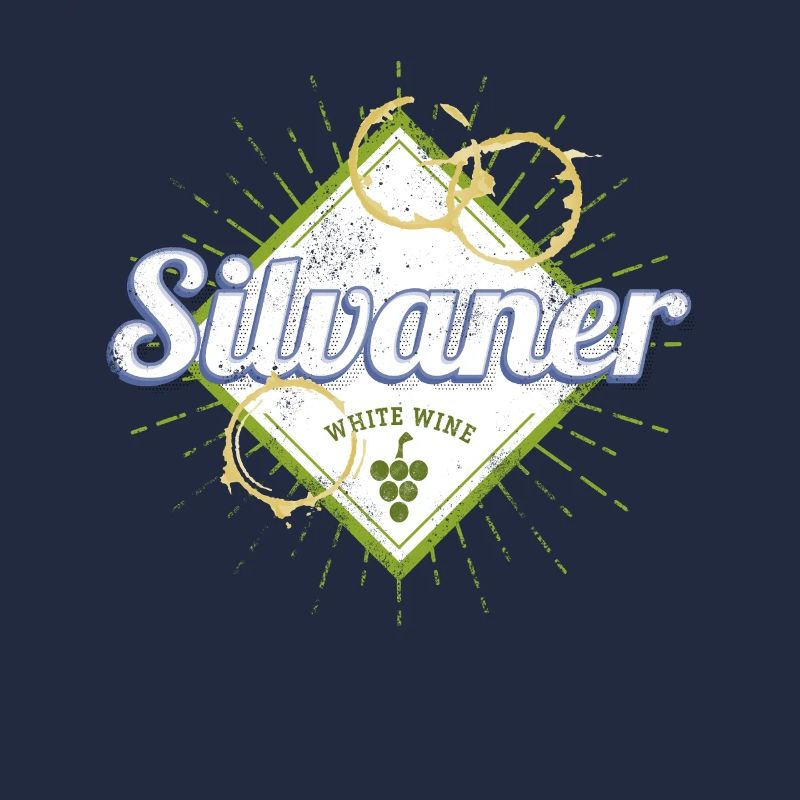 Silvaner with Vine Vintage Wine Drinker Design