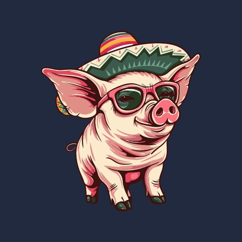Sombrero comique drôle de cochon