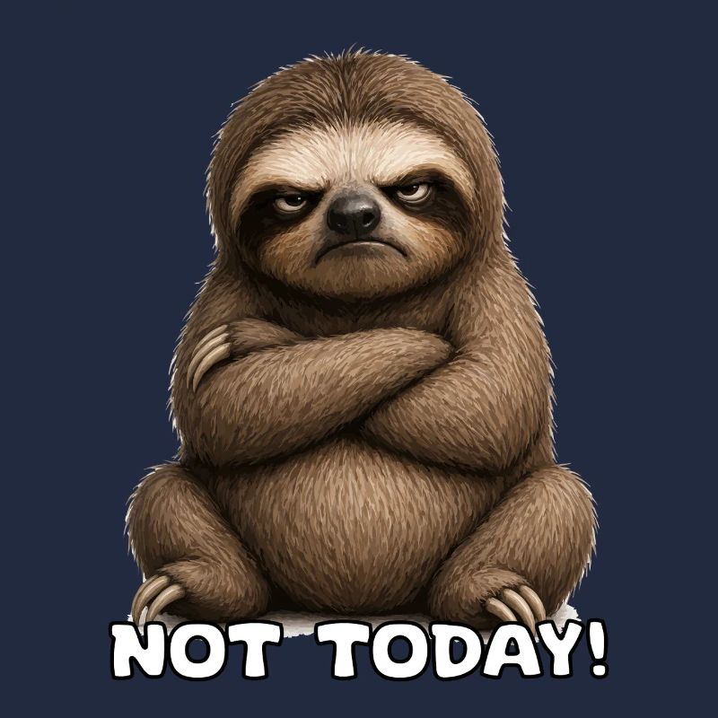 Not Today Sloth Attitude