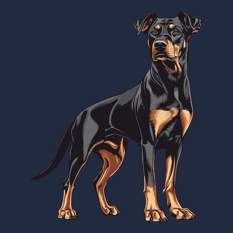 Élégance de l’Illustration du Doberman