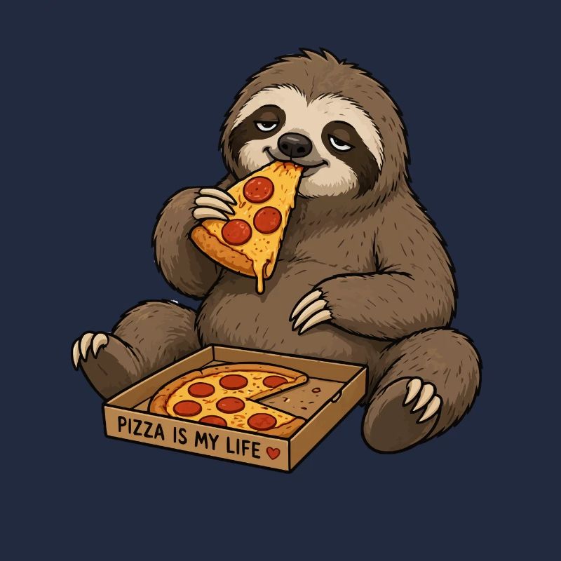 Le plaisir de la vie de Pizza Sloth